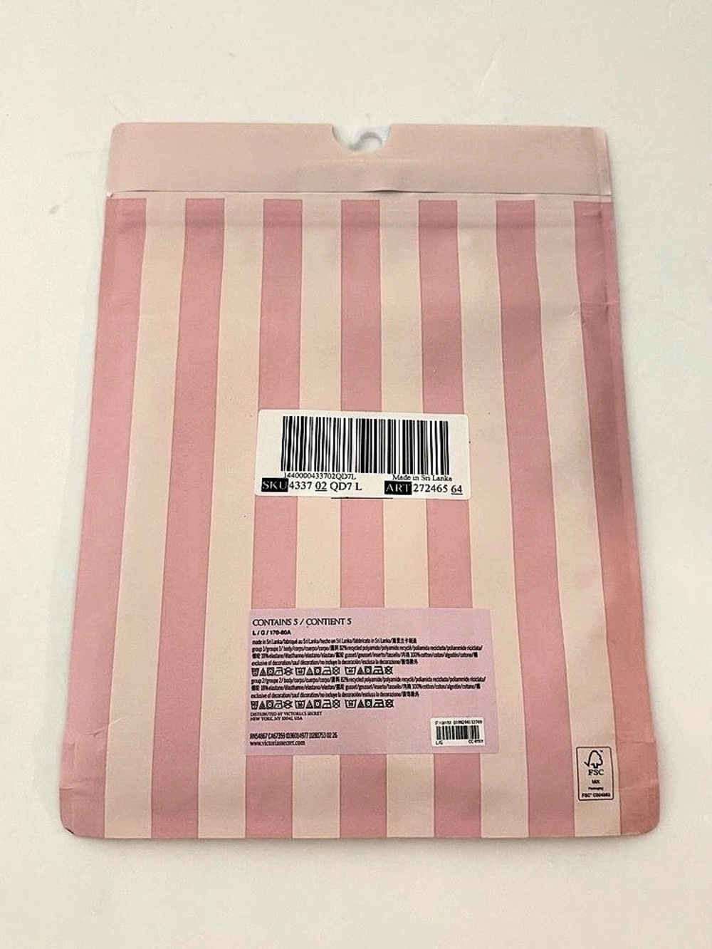 Victoria's Secret No Show Thong Panty 5 Pack Sz L - Picture 3 of 4